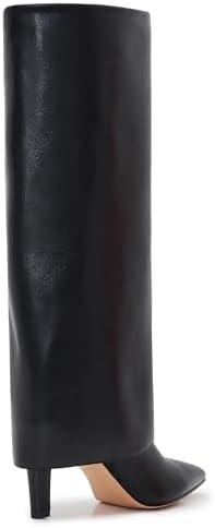 Wide Calf Kitten Heel Boots For Women Knee High pointed toe Tall Long boots Stiletto Heel Side Zipper