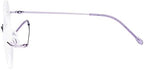 CessBlu Rimless Reading Glasses Round Readers for Men Women (Purple) +0.5