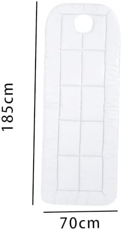 Massage Table Pad Salon Bed Cover Breathable with Face Hole for SPA Beauty Polyester Thickened Mattress 27.56inchx72.83inch, white