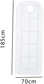 Massage Table Pad Salon Bed Cover Breathable with Face Hole for SPA Beauty Polyester Thickened Mattress 27.56inchx72.83inch, white