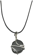 Raw Hematite Tumbled Crystal Healing Pendant Necklace Promotes Earth Energy, Protective Stone for Grounding, Negative Energies