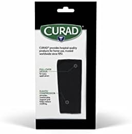 CURAD Knee Support for Men & Women, Elastic, Pull-Over, Knee Brace for Running Knee Pain, Workout Sports Knee Brace, Black, Small