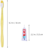 Beaupretty 10pcs Disposable Toothbrushes Toothpaste Individually Wrapped Travel Toothbrush Kit Soft Bristles Mixed Colors Hotel Guest Camping Adults Kids