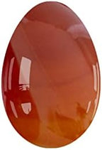 Undrilled Yoni Egg Natural Stone 30X20mm Jade Eggs Kegel Exercise Feminine Care Crystal Massage Ball,Red Agate Eggs