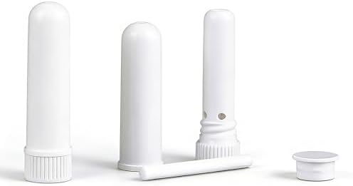 12 Sets Essential Oil Aromatherapy Tubes Inhaler Sticks Blank Nasal Inhalers(12 Complete Sticks) + 2 Polyethylene Pipette Droppers