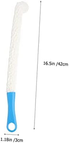 COLLBATH 3pcs Flexible Bending Cup and Bottle Cleaning Brush Durable Foam Brushes for Wine Goblet and Decanter Home Use Blue White