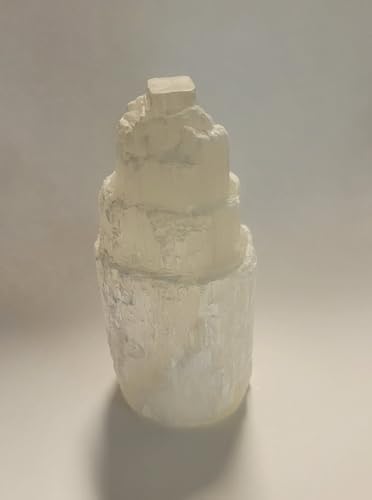 Selenite Tower / 4'' Tall / 1pc / Crystals and Healing Stones, Spiritual Gifts, Reiki, Chakra, Yoga, Meditation Accessories/Torre de Selenita