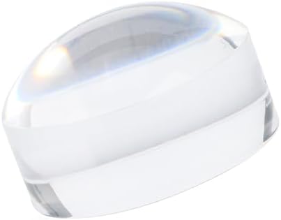 8X Dome Magnifier 50x33mm Optical Acrylic Reading Magnifying Glass for Books Maps Newspapers, 1.8oz Lightweight Portable Handheld Magnifier, Slide Over Text Hands Free Design for S