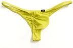 COMLIFE Men's Ice Silk Bikini Thongs Underwear Low Waist Half Back Coverage Triangle Briefs Underwear Underpanties