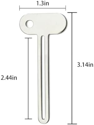 6Pcs Stainless Steel Toothpaste Squeezer, Tube Key Squeezers,Metal Tube Squeezer Key Toothpaste Roller Tube Wringer,Key Roller Dispenser Wringer Tools, for Paint, Cream, Cosmetic and Hair Dye (6)