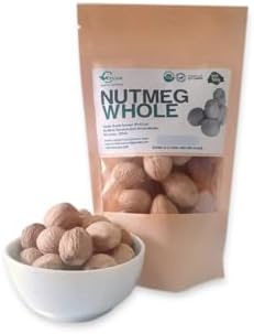 Organic Nutmeg Premium Grade, USDA Certified Pure Whole Nutmeg 2 Ounce Ceylon Premium Quality 56g