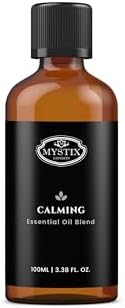 Mystix London | Calming Pure & Natural Essential Oil Blend 100ml - for Diffusers, Aromatherapy & Massage Blends | Perfect as a Gift | Vegan, GMO Free