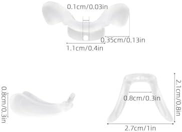 HOMSFOU 3 Pcs Glasses Nose Pads Replacement Set Anti-Slip Silicone Nose Bridge Cushions Comfortable Eyeglass Grips for Eyewear and Sunglasses 1.06X0.82X0.27In