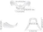 HOMSFOU 3 Pcs Glasses Nose Pads Replacement Set Anti-Slip Silicone Nose Bridge Cushions Comfortable Eyeglass Grips for Eyewear and Sunglasses 1.06X0.82X0.27In