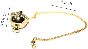 Jet Brass Dome Metal Pendulum Pot Chamber Dowsing Healing Meditation Wicca Spiritual Answers Image is JUST A Reference.