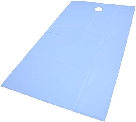BRRNOO Massage Table Cover Set, Beauty Salon Bed Sheet for SPA Massage Treatment Table with Face Breath Hole 200x115cm 2pcs Pink and Blue Cotton Sheet for Beauty Beds