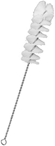 EISCO 12PK Nylon Cleaning Brushes with Fan-Shaped Ends, 9.25" - Twisted Stainless Steel Wire Handle - Ideal for 0.3" - 0.5" Diameter Tubes, Bottles, Cylinders, Flasks, Straws -