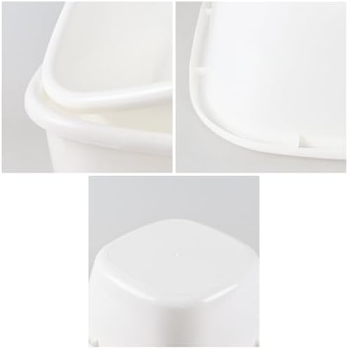 3 Pack 16 Quart Square Deep Kitchen Plastic Wash Basin, Plastic Dish Pans for Washing Dishes, White