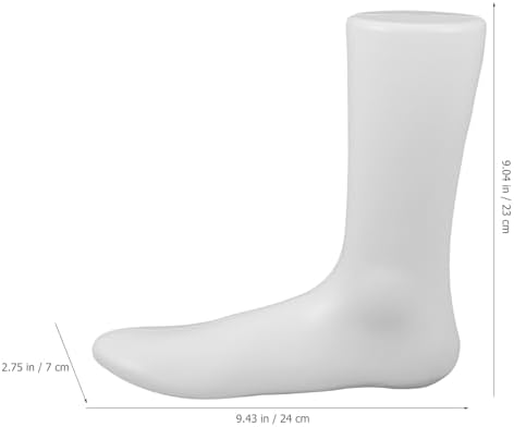 2Pcs Socks Foot Mold Fake Feet, 9.43x9.04x2.75in Shoe Mold Women Shoes Stand Sock Display Stand, Plastic Mannequin Foot for Shop Jewelry Anklet Display