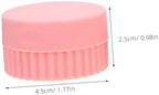 COLLBATH 4pcs Case Silicone Pill Organizer Lids Daily Pill Holder Portable Skincare Containers Travel Jars for Creams