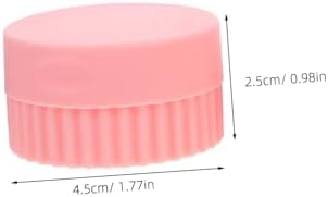 COLLBATH 4pcs Case Silicone Pill Organizer Lids Daily Pill Holder Portable Skincare Containers Travel Jars for Creams