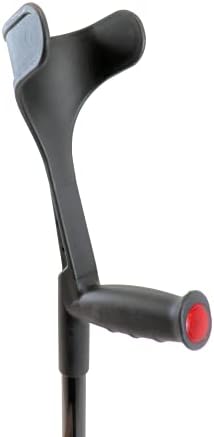 KMINA Foldable Forearm Crutch of Carbon Fiber (x1 Unit), Open Cuff, Lightweight, Folding Crutches, PRO Model, Made in Europe