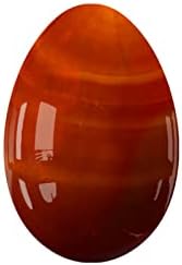 Undrilled Yoni Eggs Natural Real Jade Massage Egg for Women Kegel Exercise Feminine Hygiene Massage Balls,Carnelian,L-4.5x3cm