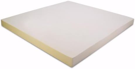 King Size 4 Inch Thick, 5 Pound Density Gray Gel Visco Elastic Memory Foam Mattress Pad Bed Topper Made in The USA