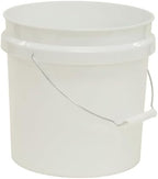 (2 Pack) 2 Gallon Round Comfort Handle Plastic Utility Bucket, White,Durable Round Cleaning and Storage Pails for Home, Garage, Garden