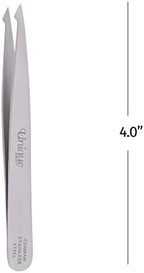Tweezers - Eyebrow Twin Tweezer - Slant Tip, Pointed Tip, German Stainless Steel, Hair Removal, Facial - By The Unique Edge