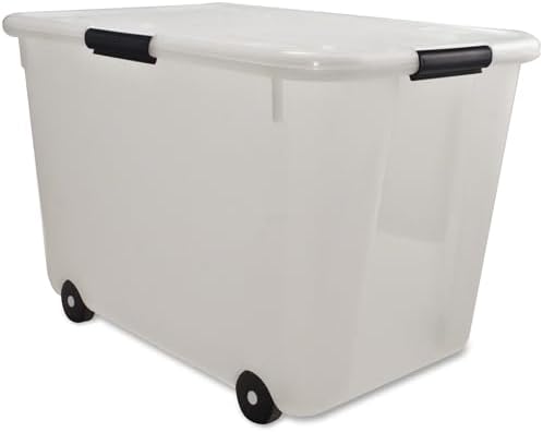 Advantus 34009 Rolling Storage Box, Letter/Legal, 15-Gallon Size, Clear