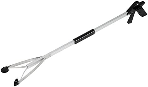 Luxet Reacher Grabber Tool X-Long 80" Aluminum Suction Cup Jaw, Foldable Lightweight Reacher Grabber Pickup Tool, Gripper Grabbers for Elderly Grab it Reaching Tool Trash Picker Grabber (Black)