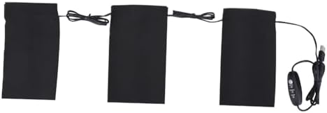 USB 5V 2A Electric Heating Pad - 3-Temperature Adjustable Body Warmer for Camping/Indoor Use (17.5x10cm, Black) - Portable Foldable Heating Pad‌