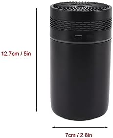 SIXRUN Desktop Humidifier Night Light Colorful Humidifier USB, Car Mini Desktop USB Power for Office Bedroom with LED Night Light (Black)