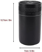 SIXRUN Desktop Humidifier Night Light Colorful Humidifier USB, Car Mini Desktop USB Power for Office Bedroom with LED Night Light (Black)