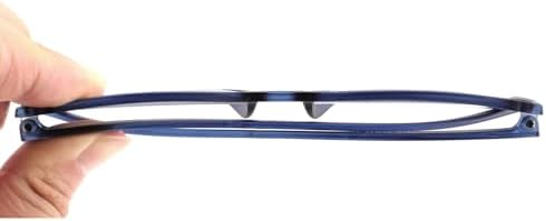 Yogo Vision Ultra Thin Lightweight Reading Glasses Men Women Stylish & Featherlight Frame With Clear Storage Case 2 Pack