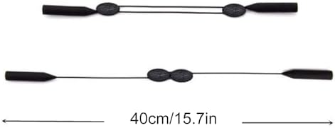 4 Pack Classic Black Adjustable Glasses Straps - Comfortable Sunglasses Lanyards & Eyewear Retainers for Outdoor Sports, Hiking & Daily Use, Secure Fit