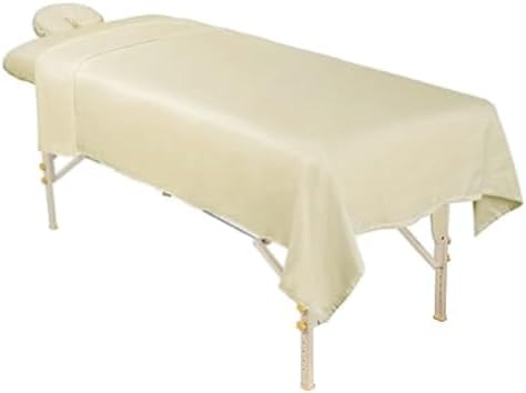 ForPro Professional Collection Premium Microfiber 3-Piece Massage Sheet Set, Natural, Ultra-Light, Stain, and Wrinkle-Resistant Includes Massage Flat and Fitted Sheet and Massage Face Rest Cover
