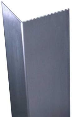 Stainless Steel Corner Guard, 2" x 2" x 48", No Wings - Flat Sides