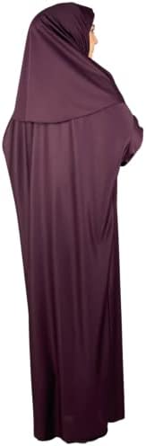Women Prayer Clothes with Hijab Muslim Outfits Long Robe Abaya Turkish Islamic Dresses Dubai Kaftan with Rosary