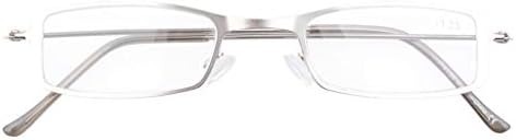 Eyekepper 3-Pack Stainless Steel Frame Half-eye Style Reading Glasses Readers Silver +1.75