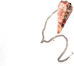 Jet Energized Sunstone Chakra Pendulum Faceted Cone Shaped Jet International Crystal Therapy Image is JUST A Reference
