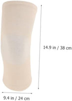 Warm Fleece Knee Pads 2-Pair Set Charcoal Breathable Knee Sleeves for Sports Riding and Recovery
