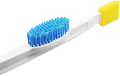 KMINA Long Handled Foot Brush and Toe Cleaner for Disabled, Toe Cleaners Between Toes Brush for Seniors, Long Reach Foot Scrubber Includes Spare Parts