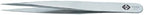 C. K Tools T2343 Stainless Steel Precision Tweezers, Fine, Straight Tips, 5-Inch OAL