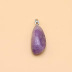 QSLLER 20pcs Natural Crystals Stone Pendant Amethyst Rose Quartz Smooth Polished Gemstone Charms for Jewelry Making DIY Necklace Earrings