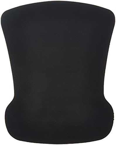 Amazon Basics Irregular Ergonomic Gel Computer Mouse Pad with Wrist Support for Pain Relief, Non-Slip, 10.1L x 8.1W inches, Black