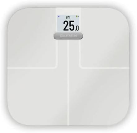 Garmin Index S2, Smart Scale with Wireless Connectivity, Measure Body Fat, Muscle, Bone Mass, Body Water% and More, White (010-02294-03)