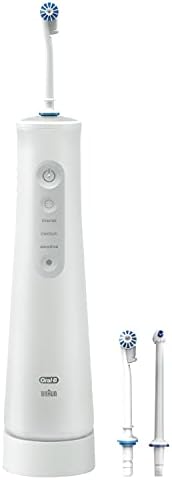 Oral-B Water Flosser Advanced, Cordless Portable Oral Irrigator Handle with 3 Nozzles
