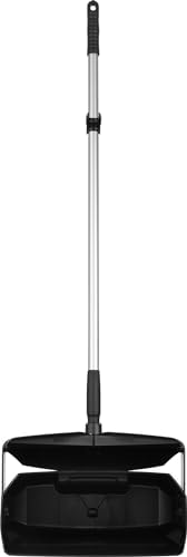 Remco - A Vikan Company 62509 Lobby Dustpan with Broom, Polypropylene/Polyester/Aluminum, 7" X 14" Bin, 37" Handle, Black